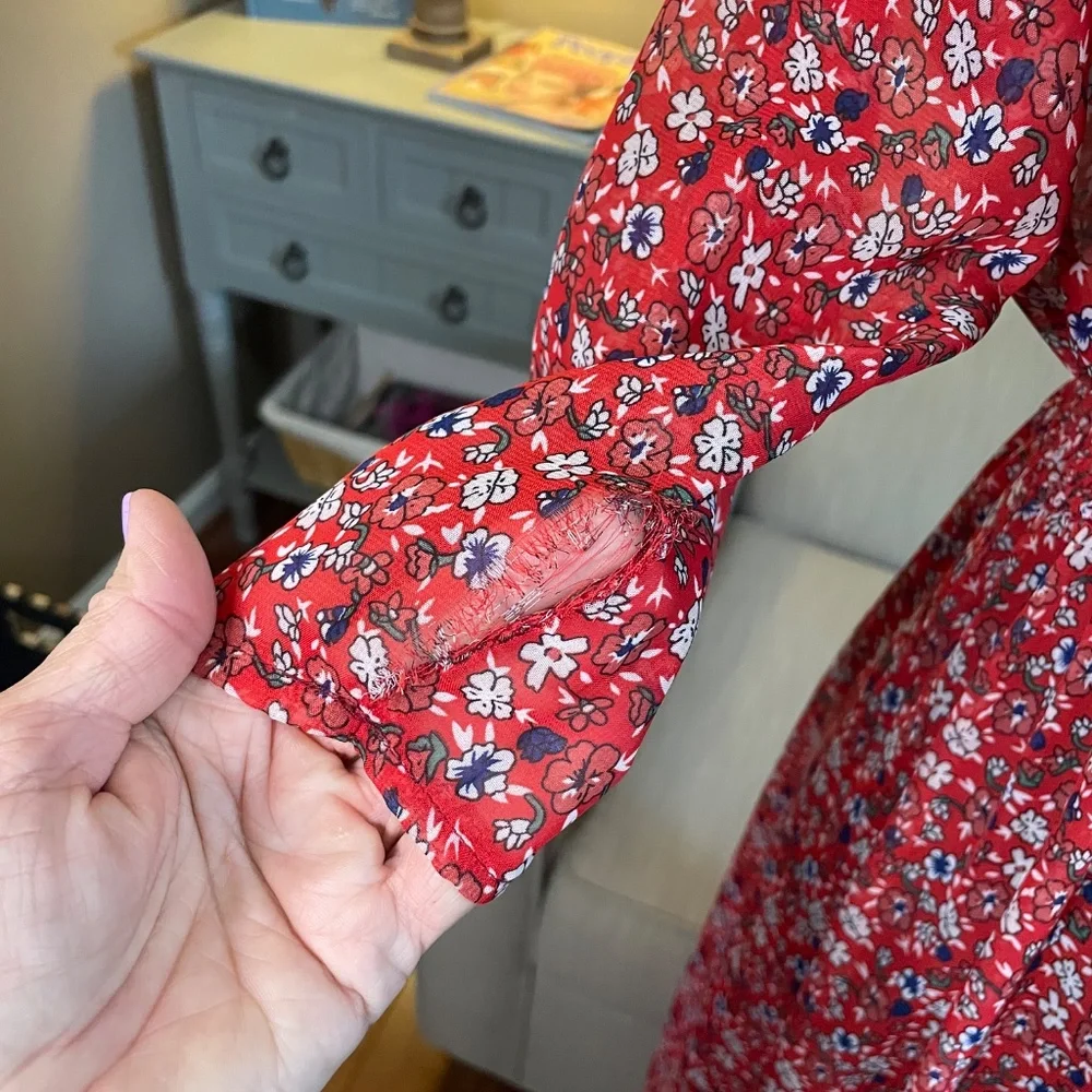 Pretty, sheer outer garment, 3/4 sleeve, sz Med - Picture 9 of 10